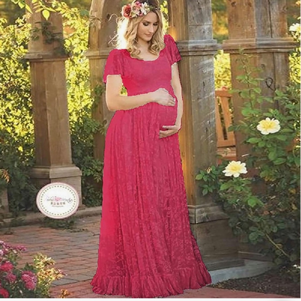NEW Rose floral lace maternity dress (XL)